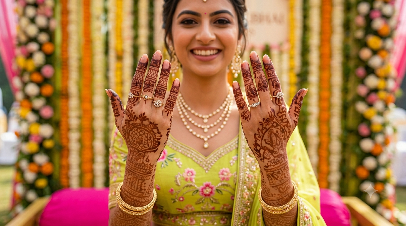 Jewellery for Mehendi Function & Sangeet Look for Bride 2026 - D KHUSHALBHAI JEWELLERS