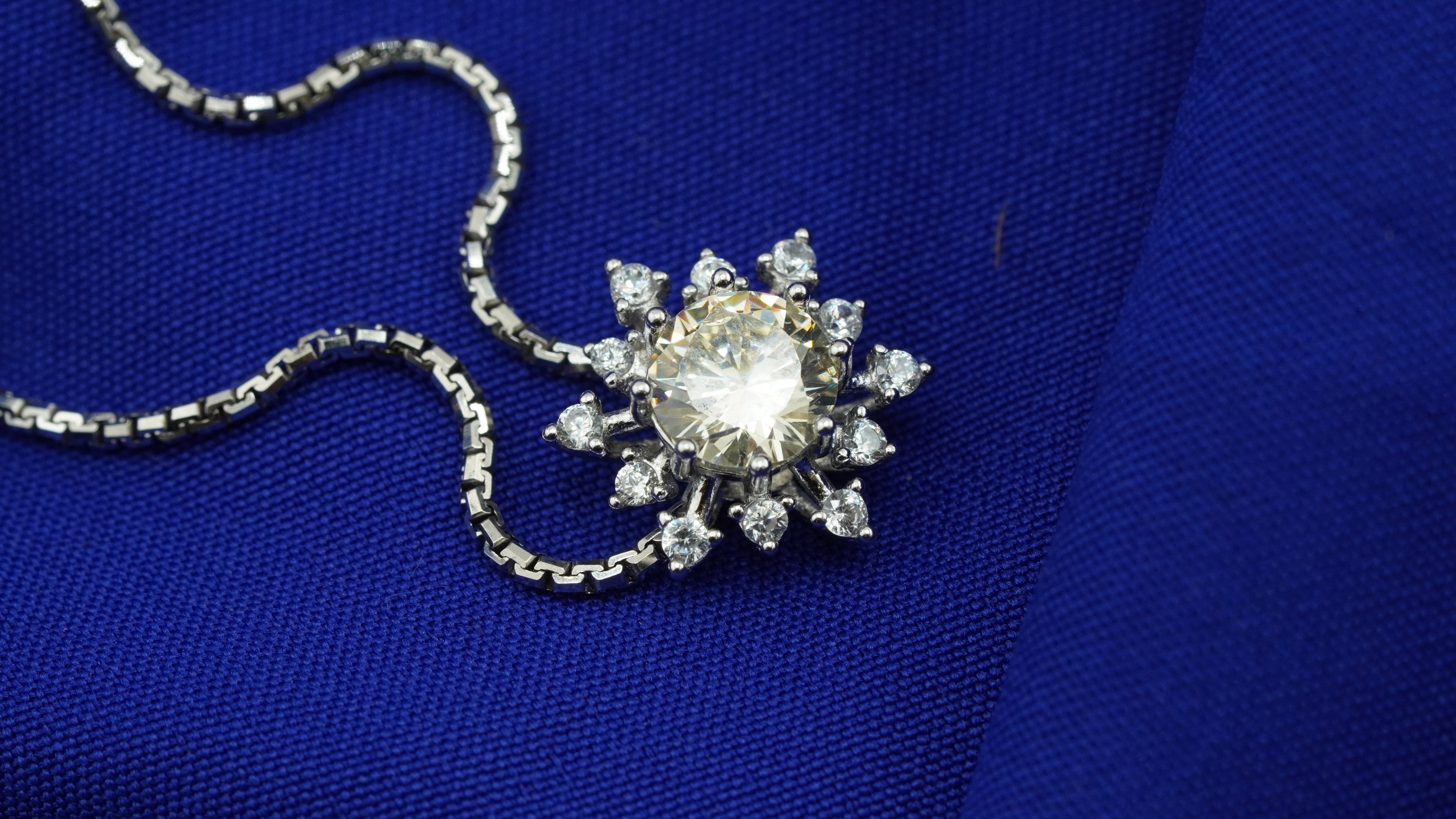 Silver Snowflower Necklace