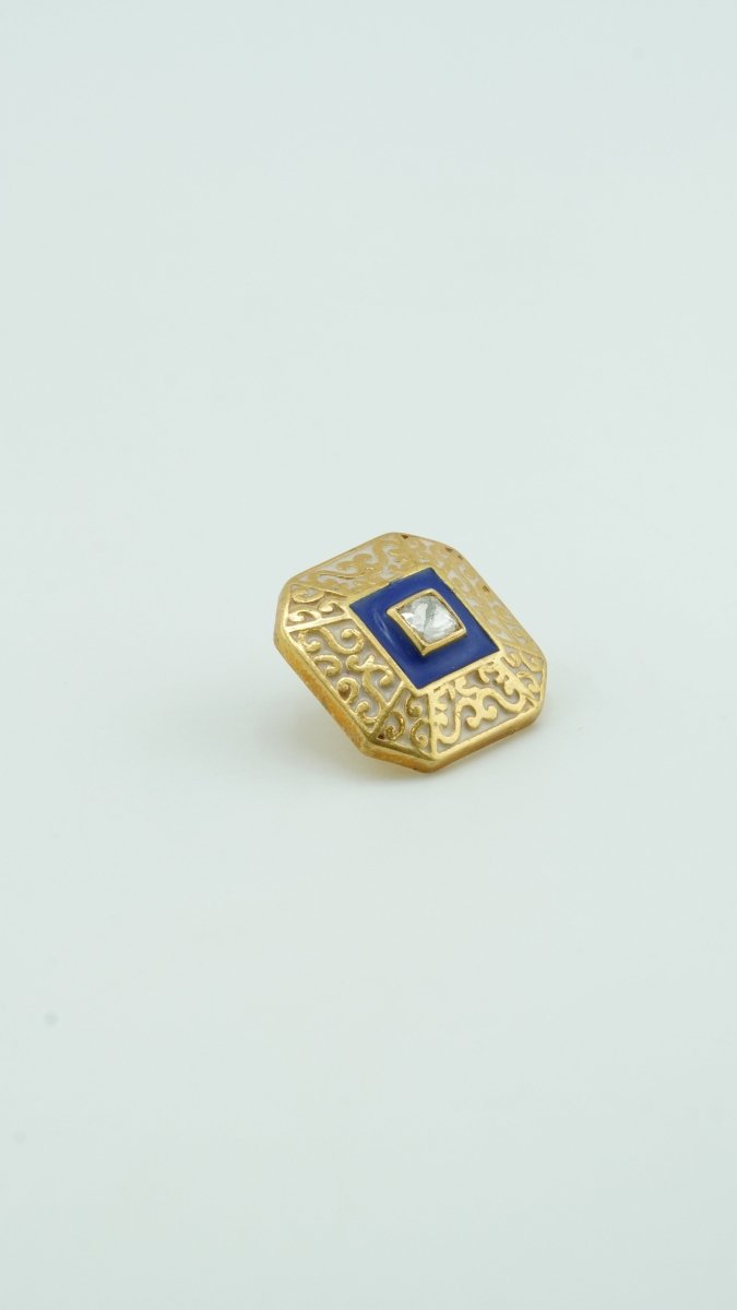 Blue Heritage Brooch - D KHUSHALBHAI JEWELLERS