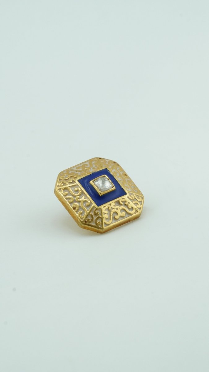 Blue Heritage Brooch - D KHUSHALBHAI JEWELLERS