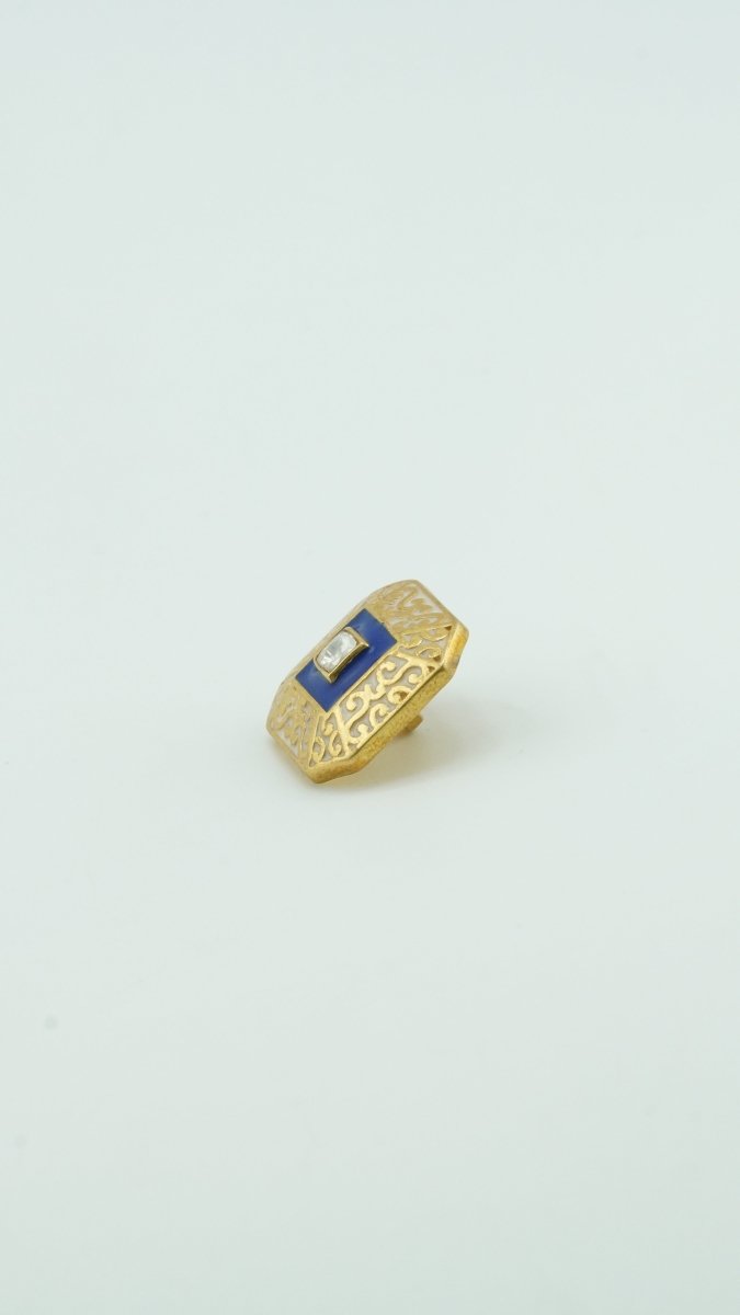 Blue Heritage Brooch - D KHUSHALBHAI JEWELLERS