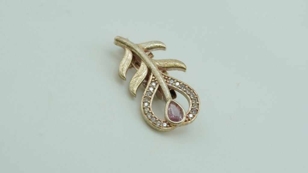 Blush Leaf Brooch - D KHUSHALBHAI JEWELLERS