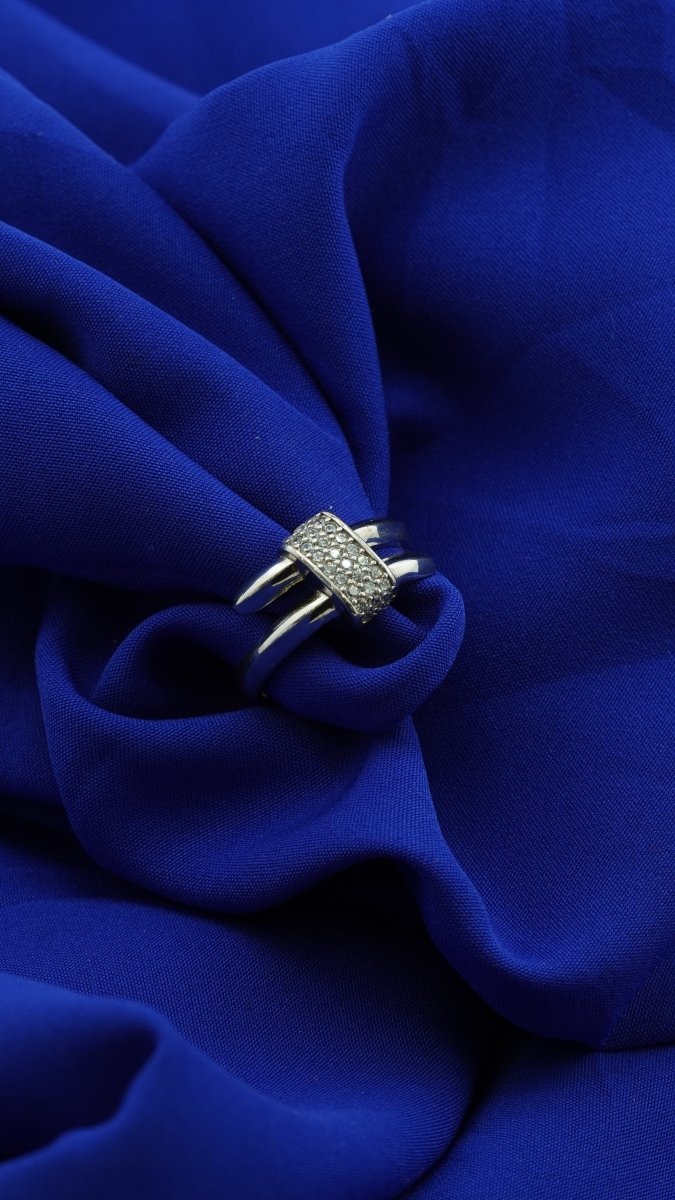 Crystal Curve Ring - D KHUSHALBHAI JEWELLERS