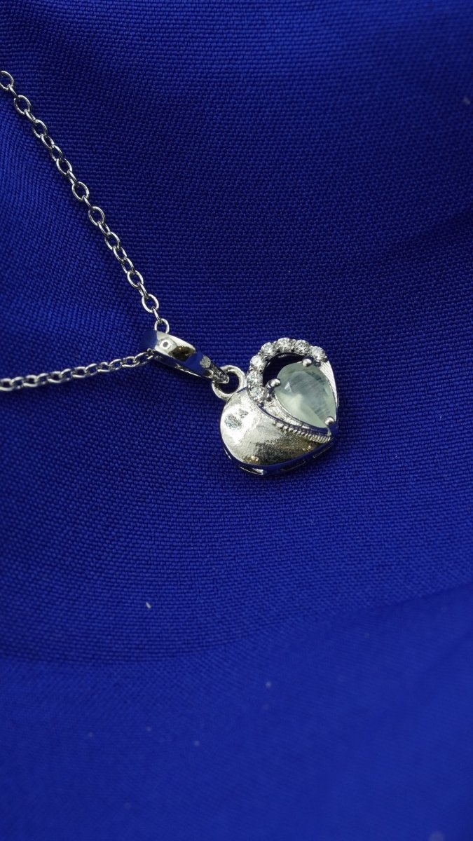 Crystal Heart Necklace - D KHUSHALBHAI JEWELLERS