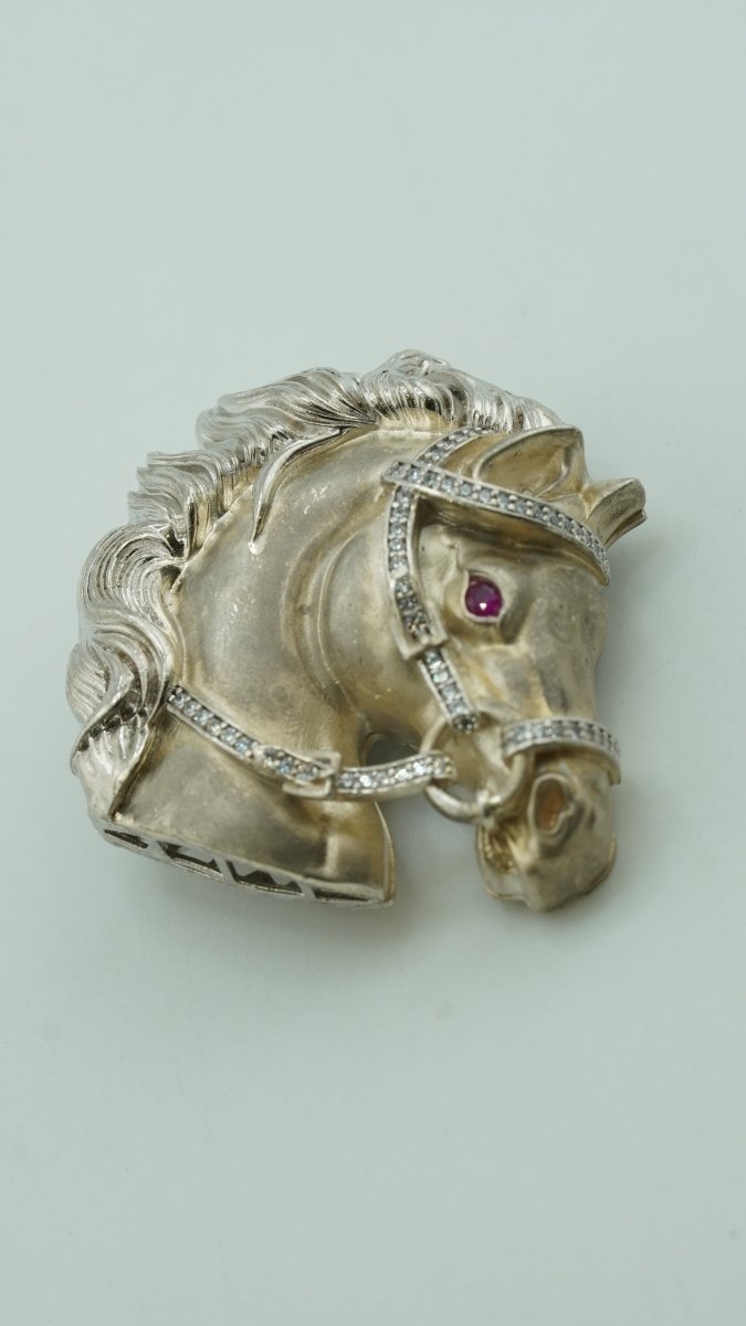 Equinox Horse Jewel Brooch - D KHUSHALBHAI JEWELLERS