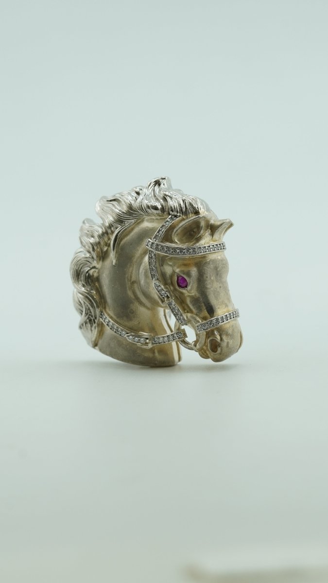 Equinox Horse Jewel Brooch - D KHUSHALBHAI JEWELLERS
