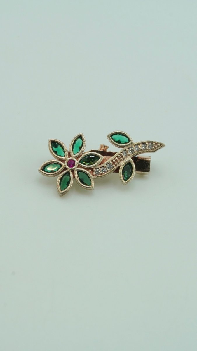 Floral Wave Brooch - D KHUSHALBHAI JEWELLERS