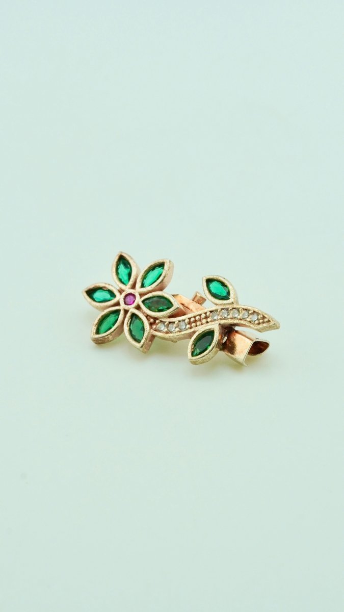 Floral Wave Brooch - D KHUSHALBHAI JEWELLERS