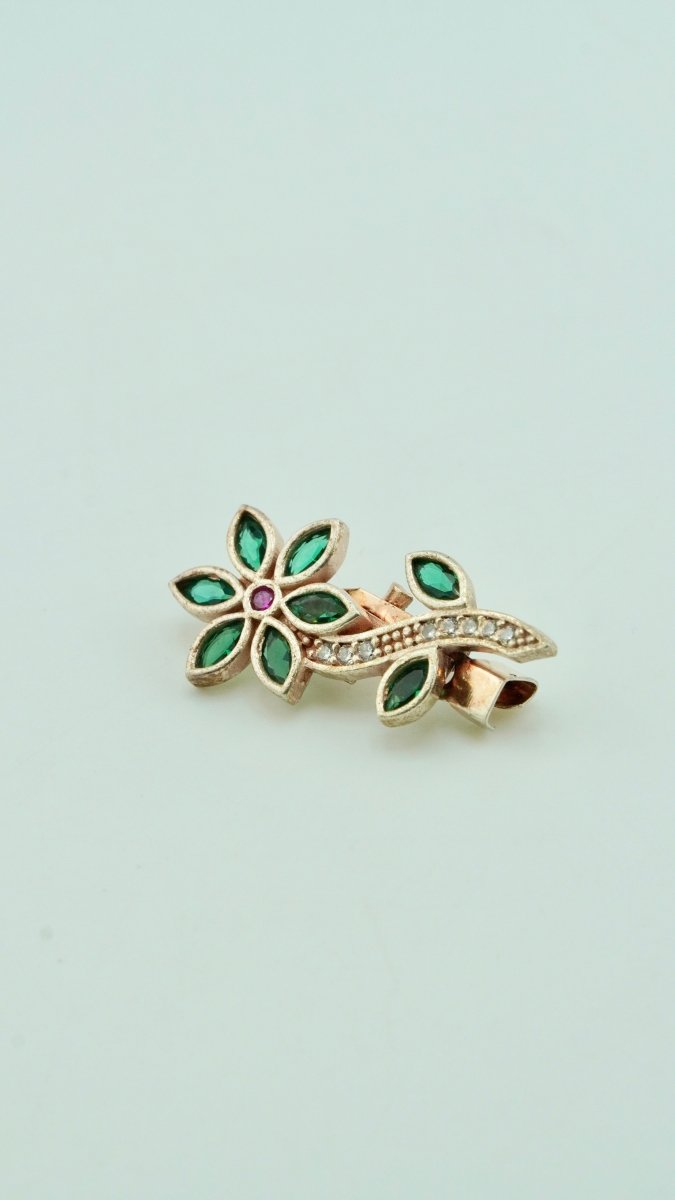 Floral Wave Brooch - D KHUSHALBHAI JEWELLERS
