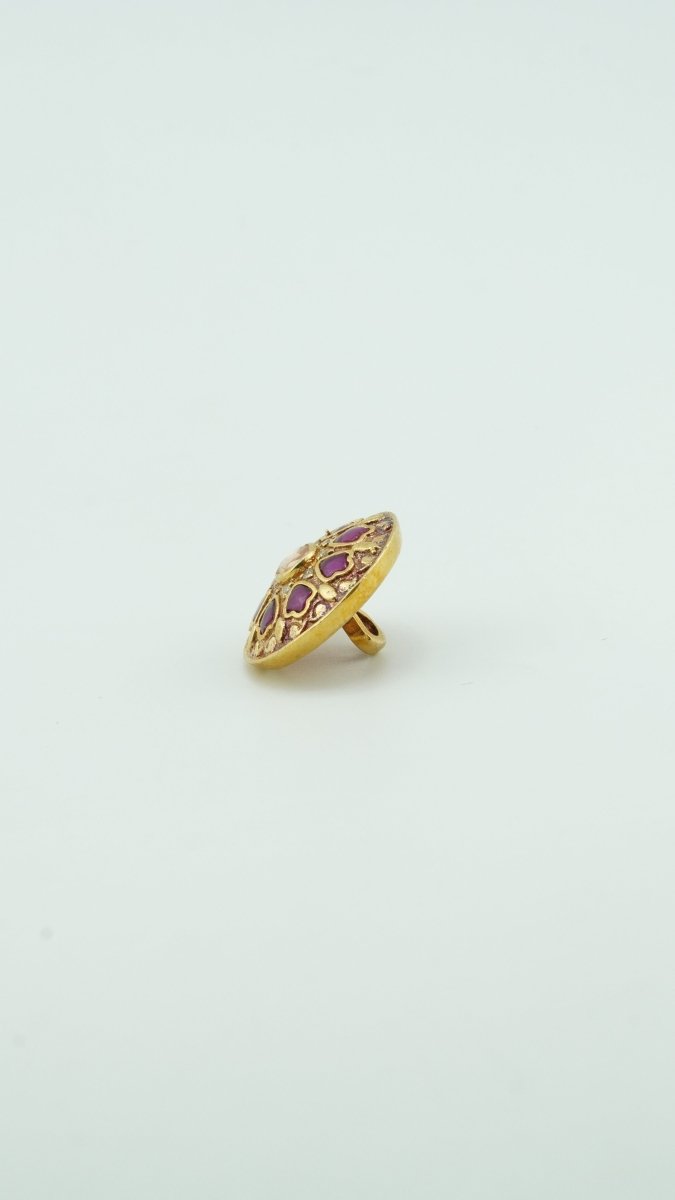 Golden Lotus Brooch - D KHUSHALBHAI JEWELLERS