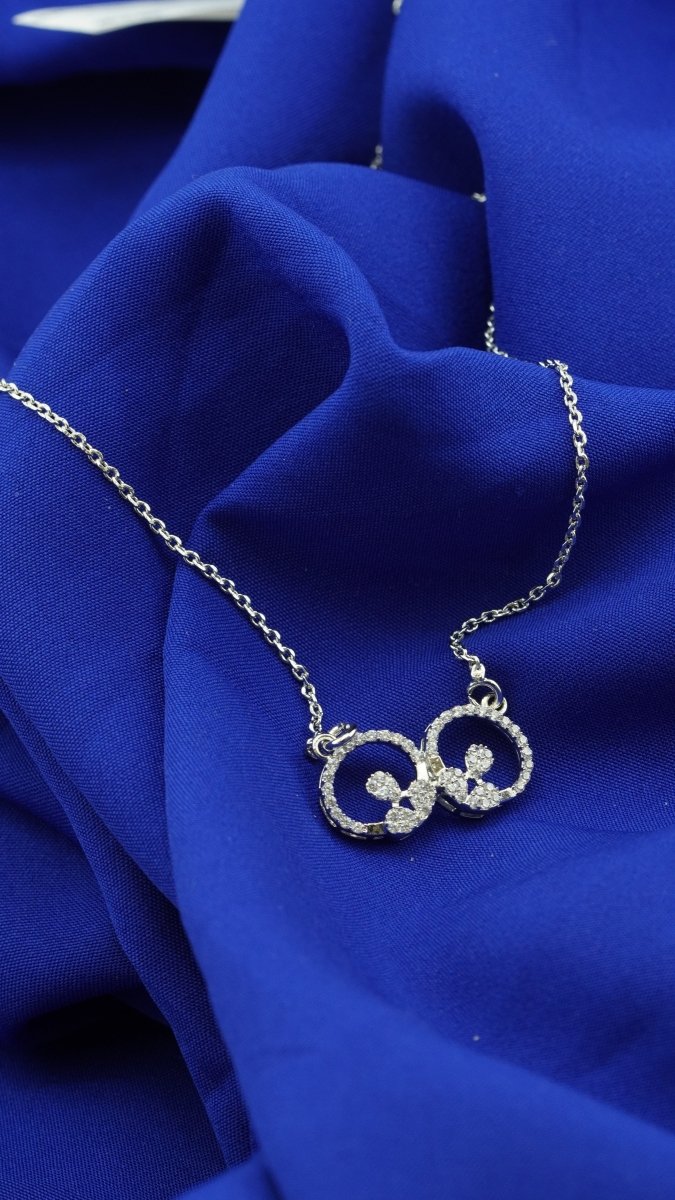 Luxe Twin Circle Charm pendant - D KHUSHALBHAI JEWELLERS