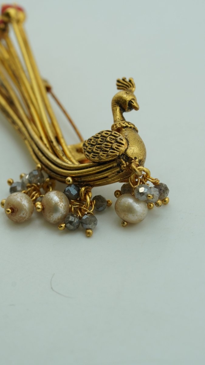 Peacock Kalgi Pin - D KHUSHALBHAI JEWELLERS
