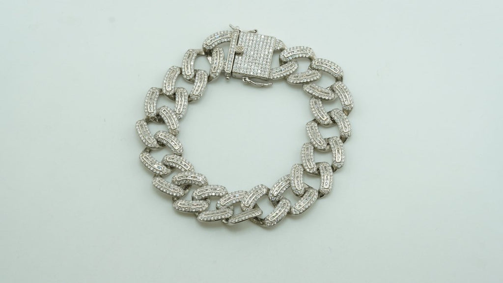 Silver Cuban Bracelet - D KHUSHALBHAI JEWELLERS