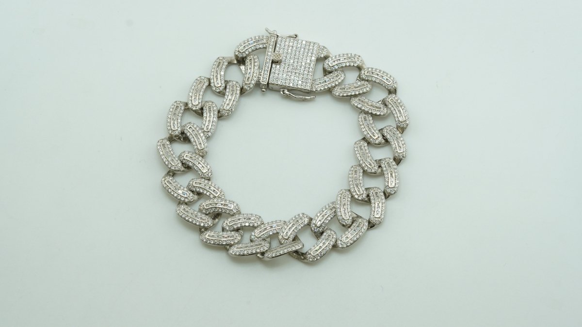 Silver Cuban Bracelet - D KHUSHALBHAI JEWELLERS