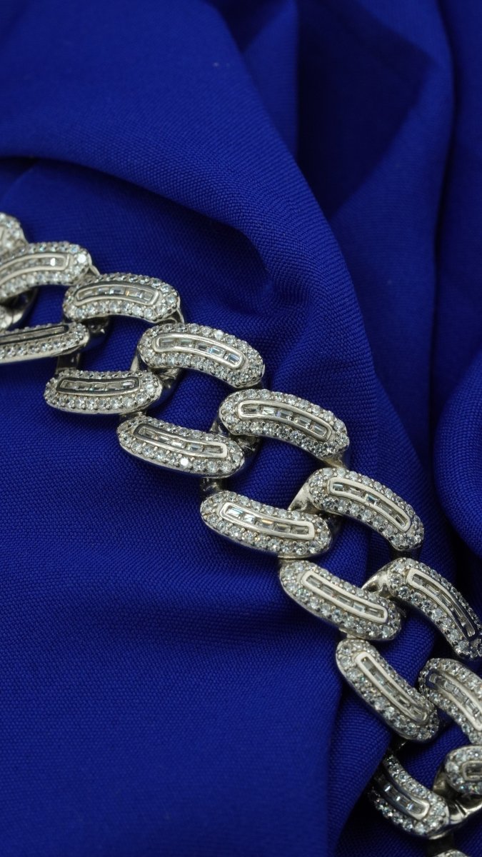 Silver Cuban Bracelet - D KHUSHALBHAI JEWELLERS