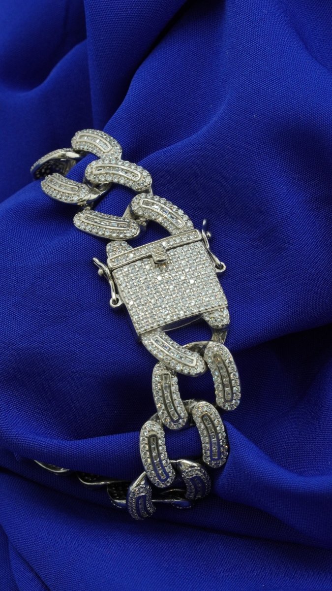 Silver Cuban Bracelet - D KHUSHALBHAI JEWELLERS