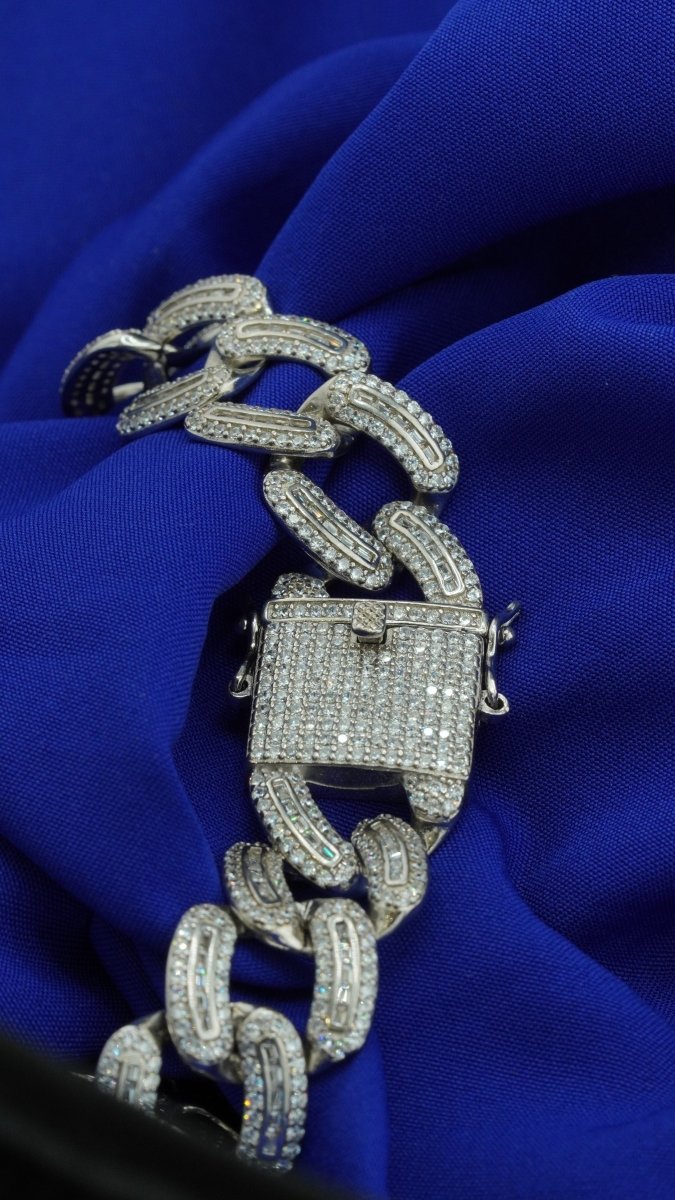 Silver Cuban Bracelet - D KHUSHALBHAI JEWELLERS