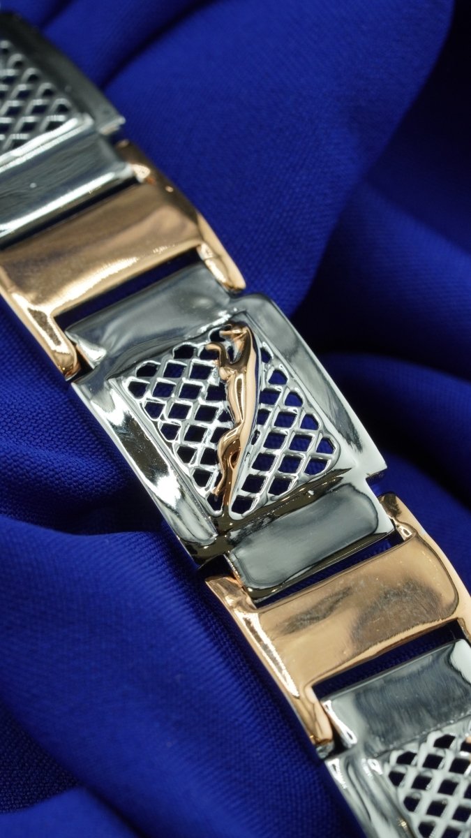 Silver Panther Vein Bracelet - D KHUSHALBHAI JEWELLERS