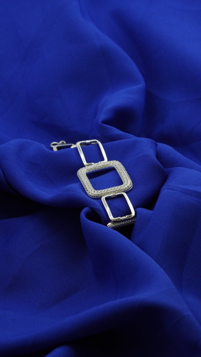 Silver Square Bracelet - D KHUSHALBHAI JEWELLERS