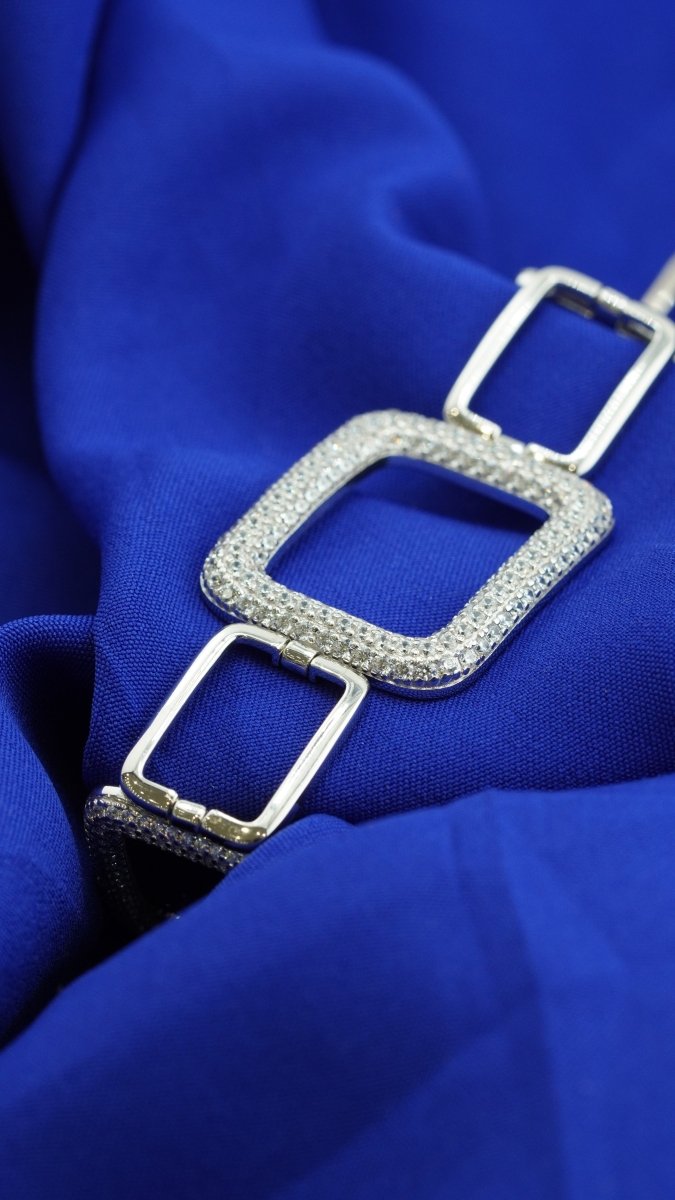 Silver Square Bracelet - D KHUSHALBHAI JEWELLERS