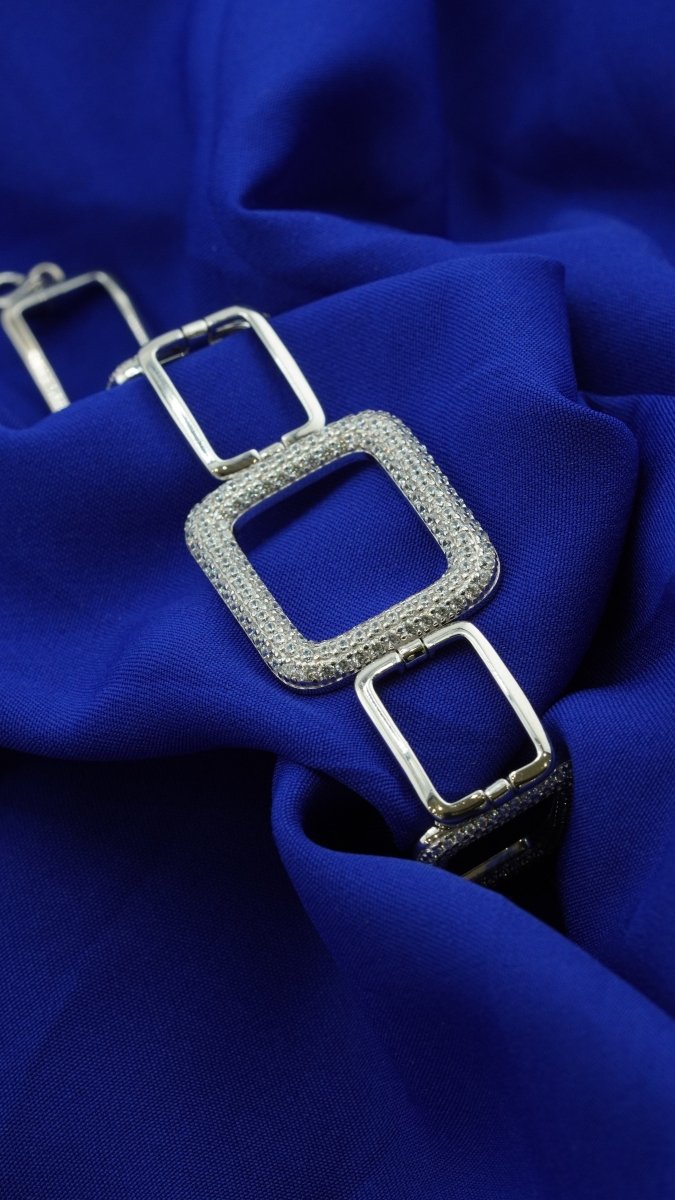Silver Square Bracelet - D KHUSHALBHAI JEWELLERS
